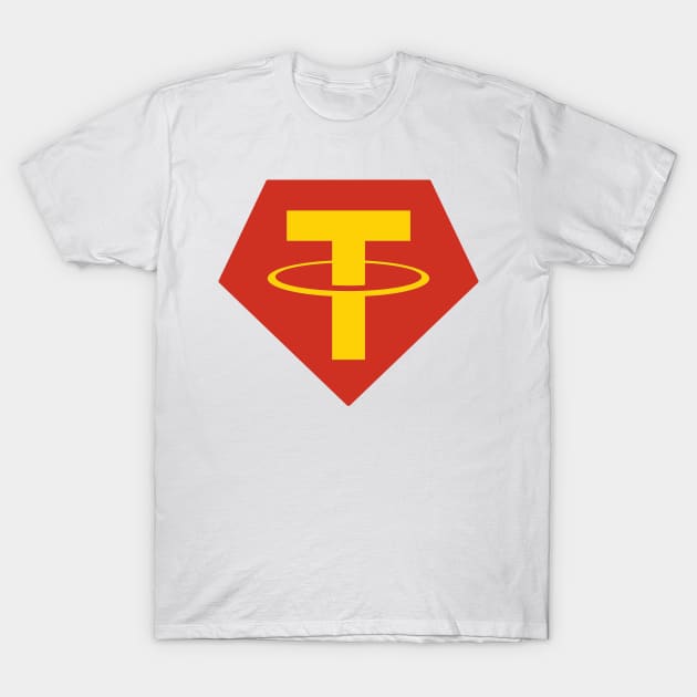 Tether Coin Design T-Shirt T-Shirt by RetroandMangaarts